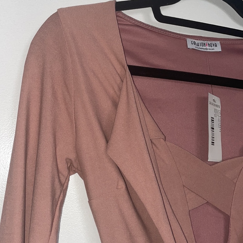 NWT blush pink long sleeve dress - Picture 4 of 6